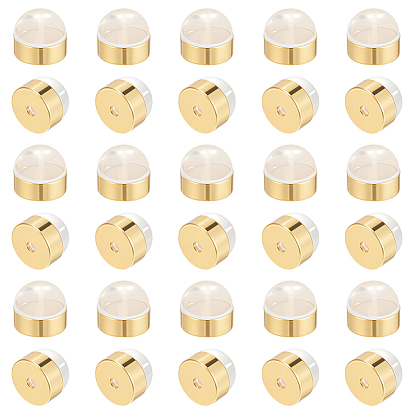 32 шт. Латунные гайки для ушей, с силиконовыми накладками, полукруглый