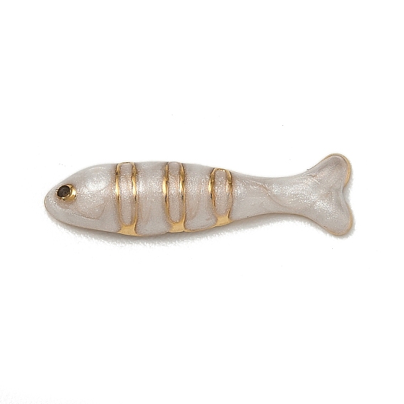 304 Stainless Steel Enamel Pendants, Fish Charms