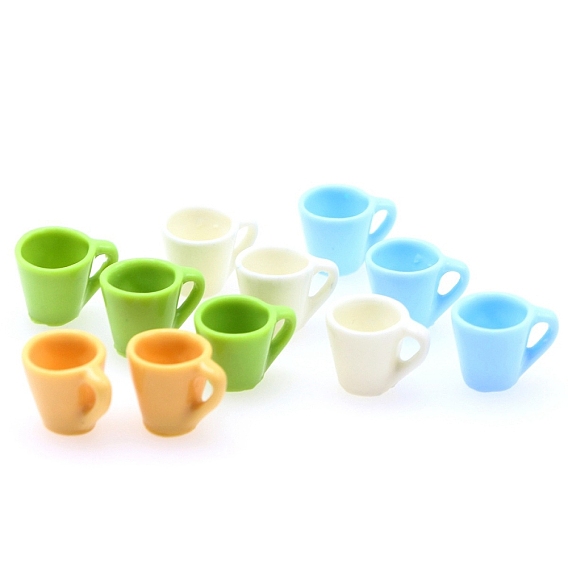 Мини-чашка из смолы, аксессуары для кукольного домика на кухне с микро-ландшафтом, притворяясь опорными украшениями