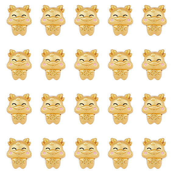 20шт. сплав эмалированные европейские бусины, бусины с большим отверстием, дракон