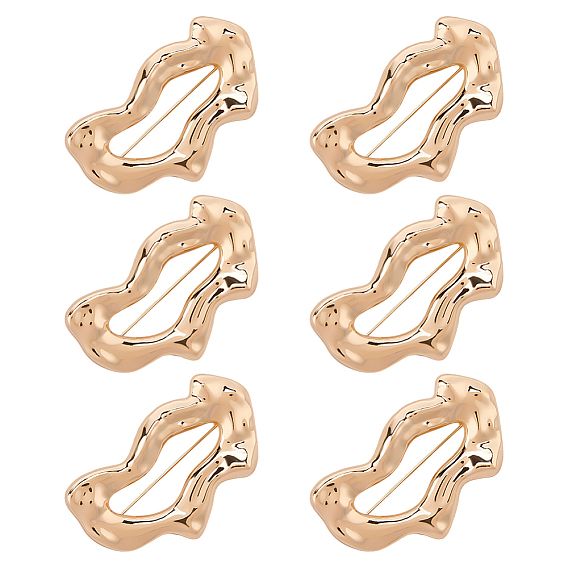6Pcs Nuggets Zinc Alloy Lapel Pins for Clothes