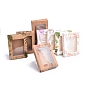 Foldable Creative Kraft Paper Box, Paper Gift Box, with Clear Window, Rectangle