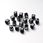 Letter Acrylic European Beads, Horizontal Hole, Cube, 10x10x10mm, Hole: 4mm, about 598pcs/500g