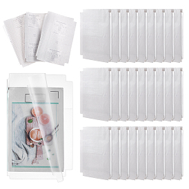 10Pcs Self-adhesive Plastic Book Cover, Rectangle
