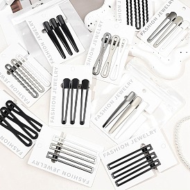 3шт. металлические заколки для волос из кожи аллигатора, аксессуары для волос для женщин и девочек