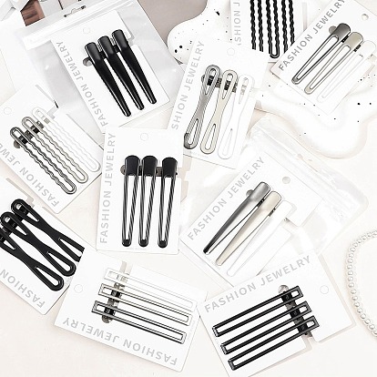 3шт. металлические заколки для волос из кожи аллигатора, аксессуары для волос для женщин и девочек