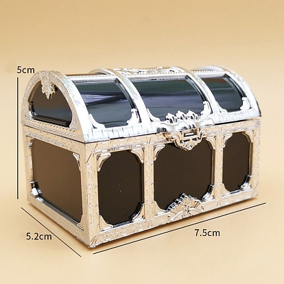 Coffre au trésor en plastique rétro, rectangle, pour le stockage d'articles de sorcellerie