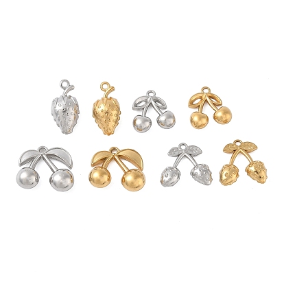 304 подвески из нержавеющей стали, клубника/вишня