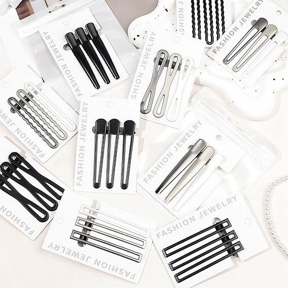 3шт. металлические заколки для волос из кожи аллигатора, аксессуары для волос для женщин и девочек