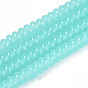 Imitation Jade Glass Beads Strands, Rondelle