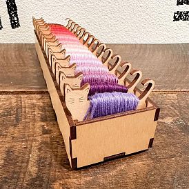 Wooden Thread Winding Boards, Floss Bobbin, Thread Organizer Card for Cross-Stitch