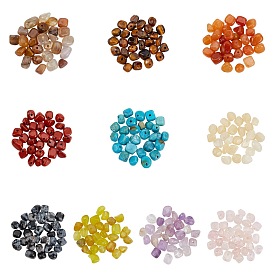 ARRICRAFT Natural & Synthetic Mixed Gemstone, No Hole/Undrilled, Chips, Mixed Dyed and Undyed