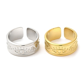 304 открытые манжеты из нержавеющей стали, рисунок глаз