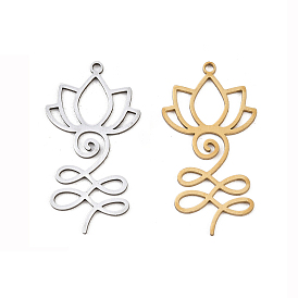 201 подвески из нержавеющей стали, талисман «Цветок лотоса»