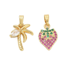 Латунные микро проложить кубического циркония подвески, золотые