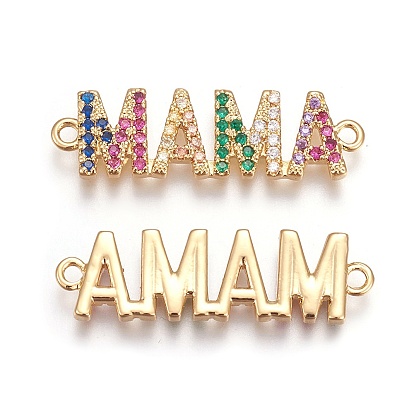 Латунные микро проложить кубических ссылки циркония, для создания украшений, на День Матери, Слово мама