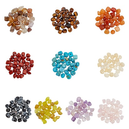 ARRICRAFT Natural & Synthetic Mixed Gemstone, No Hole/Undrilled, Chips, Mixed Dyed and Undyed