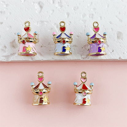 Подвески из эмали и сплава, прелести дома, золотые