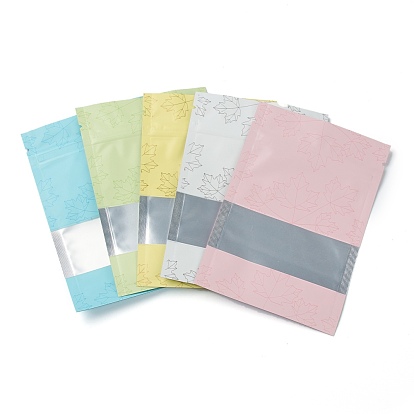 Plastic Resealable Bag, Storage Bags, Self Seal Bag, Top Seal, Matt with Maple Leaf Pattern