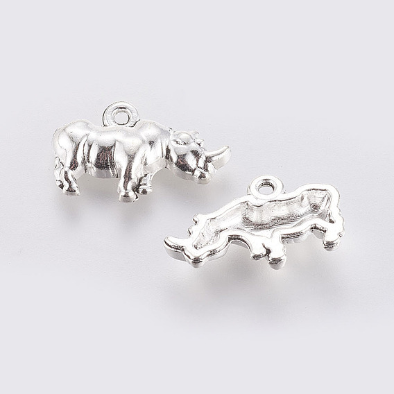 Подвески в тибетском стиле , без кадмия и без свинца, форма носорожьего рога, 12x20x4 мм, отверстие : 1 мм