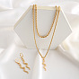 Chic Serpentine Earrings and Necklace Set for Wedding, Creative Metal Jewelry Duo