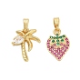 Латунные микро проложить кубического циркония подвески, золотые