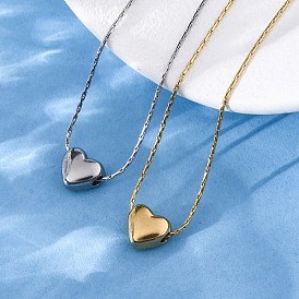 304 кулон ожерелья из нержавеющей стали с сердцем, ионное покрытие (ip)