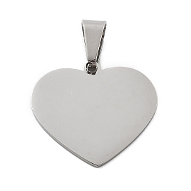 304 подвески из нержавеющей стали, штамповка пустой метки, шарма сердца
