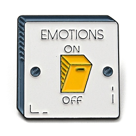 Emotion Switch Enamel Pins, Electrophoresis Black Alloy Brooch