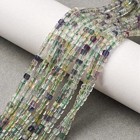 Природного флюорита бисер нитей, кубические, граненые
