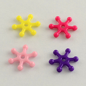 Opaque Acrylic Beads, Snowflake