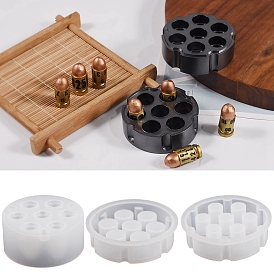 Bullet Dice/Storage Box DIY Food Grade Silicone Molds, Resin Casting Molds, for UV Resin, Epoxy Resin Craft Making