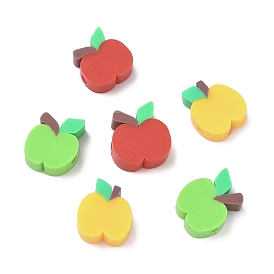 Бусины из полимерной глины , яблоко