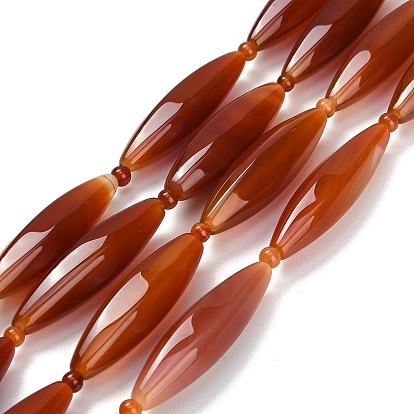 Натуральный красный агат бисер нитей, рис, граненые, окрашенная и подогревом