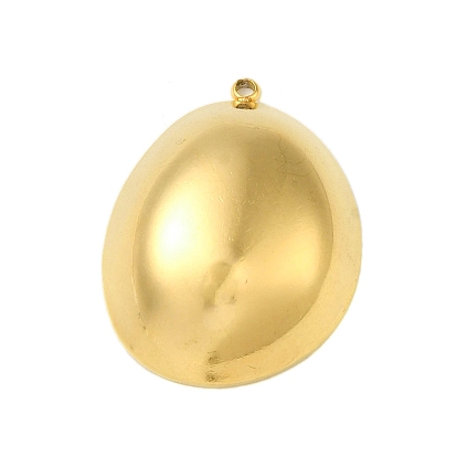 Ion Plating(IP) 304 Stainless Steel Pendants, Oval Charm