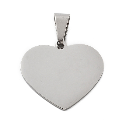 304 подвески из нержавеющей стали, штамповка пустой метки, шарма сердца