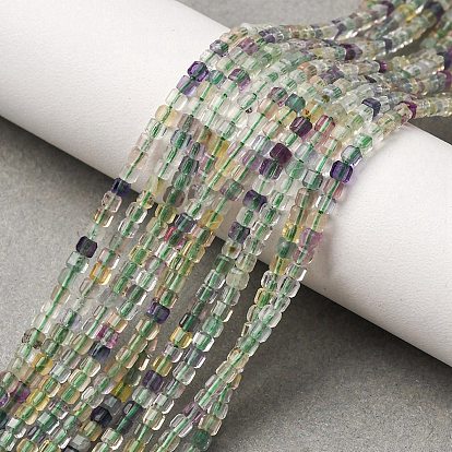 Природного флюорита бисер нитей, кубические, граненые