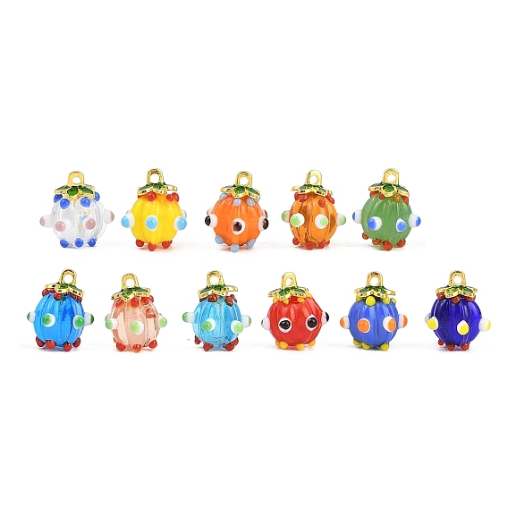 Подвески из сплавов и стекла, кактус прелести, золотые