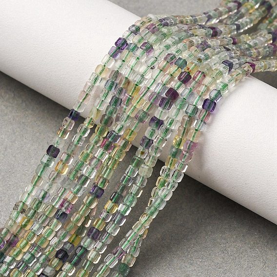 Природного флюорита бисер нитей, кубические, граненые
