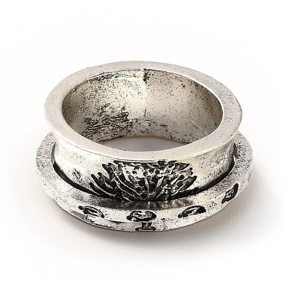 Rotatable Tree Pattern Alloy Finger Ring, Gothic Chunky Ring for Calming Worry Meditation