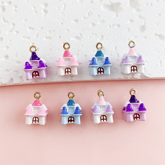 Подвески из эмали и сплава, прелести дома, золотые
