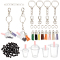 Набор для самостоятельного изготовления брелока в виде пустого стаканчика кока-колы, включая пластиковые подвески, Акриловые бусины, железные разрезные кольца и разрезные брелоки, сплав поворотный Lobster Claw застежками, украшения из кисточки