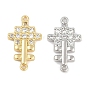 Подвески-крестики из латуни с прозрачным кубическим цирконием, без свинца и без кадмия, долговечный, стойки покрытие