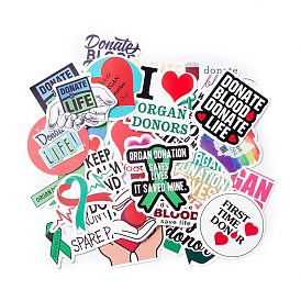 Donate Life Theme Waterproof Self Adhesive Paper Stickers, for Suitcase, Skateboard, Refrigerator, Helmet, Mobile Phone Shell