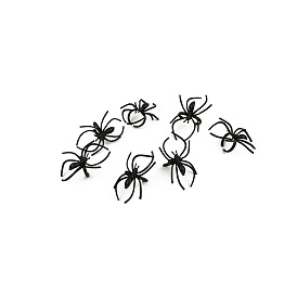 Halloween Plastic Open Cuff Ring, Spider Wide Ring