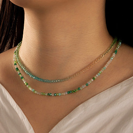 Collier de perles court bohème, bijoux de déclaration colorés faits à la main pour femmes