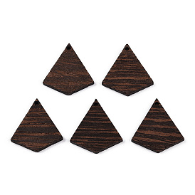 Natural Wenge Wood Pendants, Undyed, Quadrangle Kite Charms