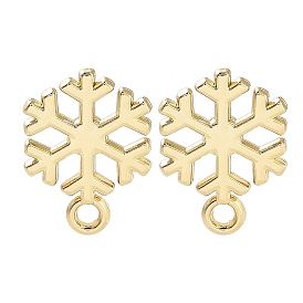 Alloy Stud Earring Findings, Snowflake