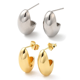 Rack Plating Brass Teardrop Stud Earrings for Women, Lead Free & Cadmium Free, Long-Lasting Plated