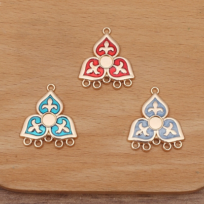 Сплав ссылки люстра компонент, клеверная ссылка, с эмалью